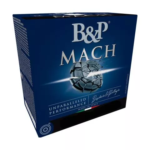 B&P Mach Professional Handicap Shotshells 12ga 2-3/4″ 1oz 1250 fps #7.5 25/ct