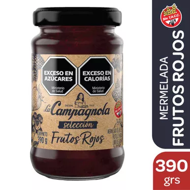 La Campagnola Selección Mermelada de Frutos Rojos Red Berries Jam, 390 g / 13.75 oz