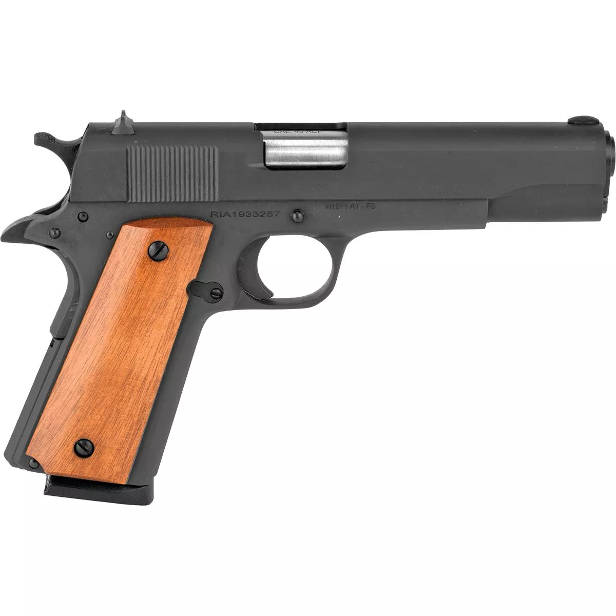 Rock Island M 1911 GI Standard Handgun .45 ACP 8/rd Magazine 5″ Barrel Black with Wood Grips MA/MD Compliant